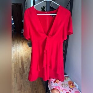Red Lulu’s mini dress